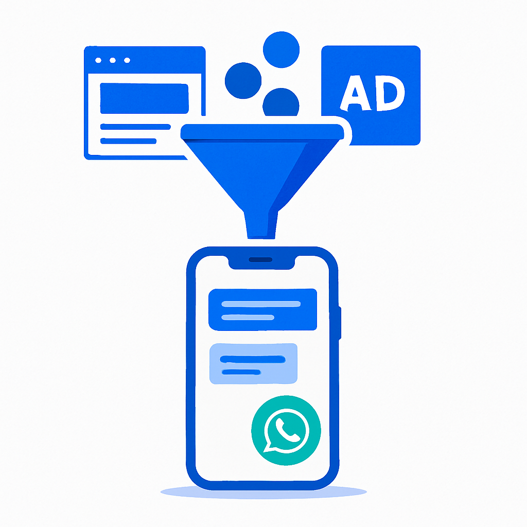 Estruturação de Funil de Captação de Leads (Página + Tráfego + CRM no WhatsApp)