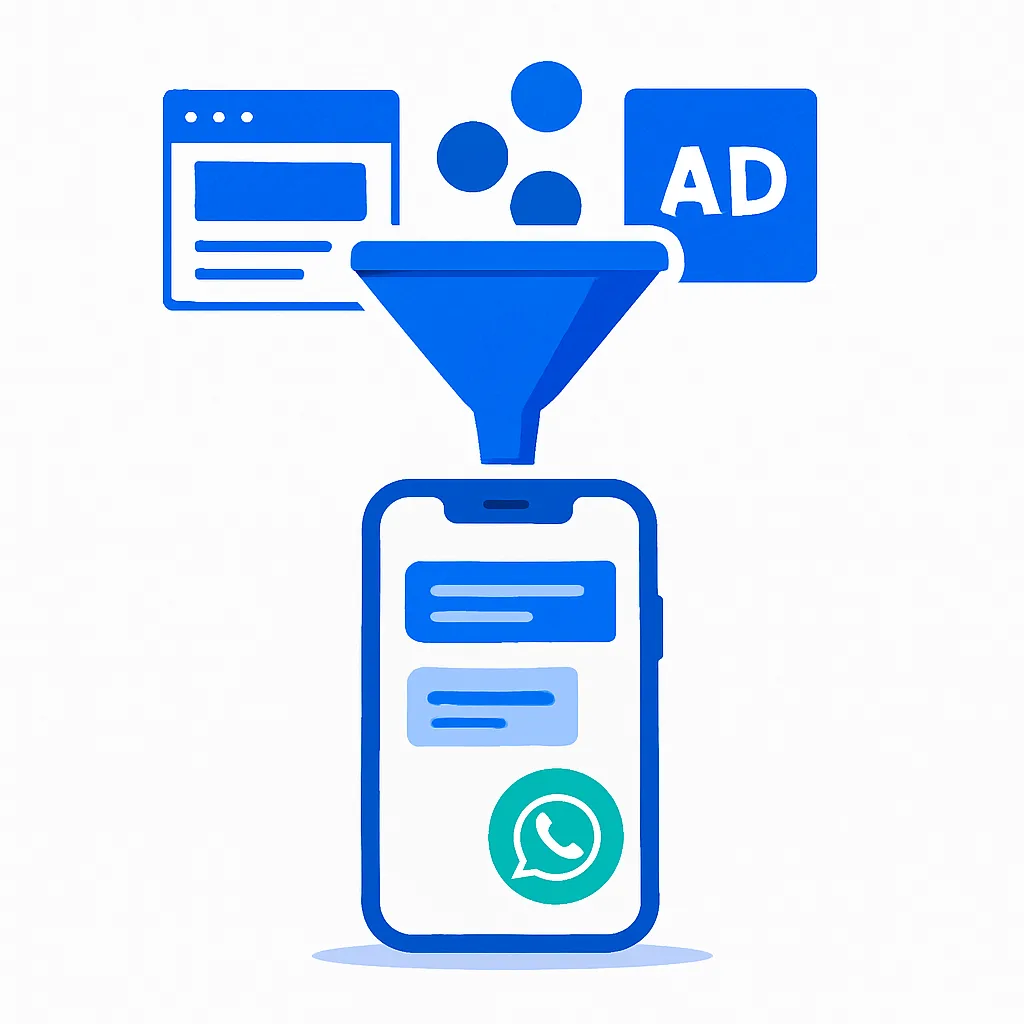Estruturação de Funil de Captação de Leads (Página + Tráfego + CRM no WhatsApp)