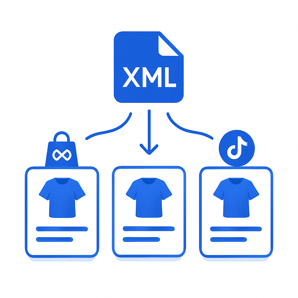 Feed XML Multi-Canal (Google + Meta + TikTok)