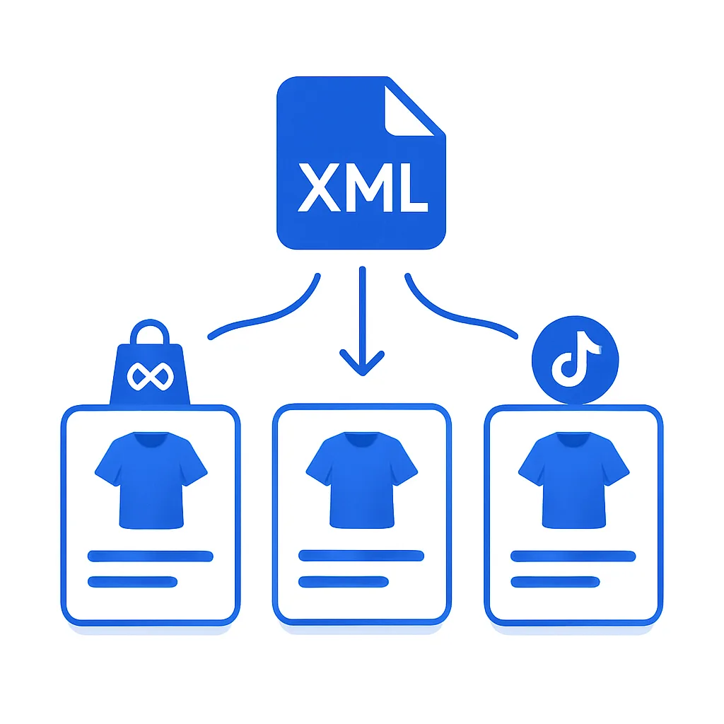 Feed XML Multi-Canal (Google + Meta + TikTok)