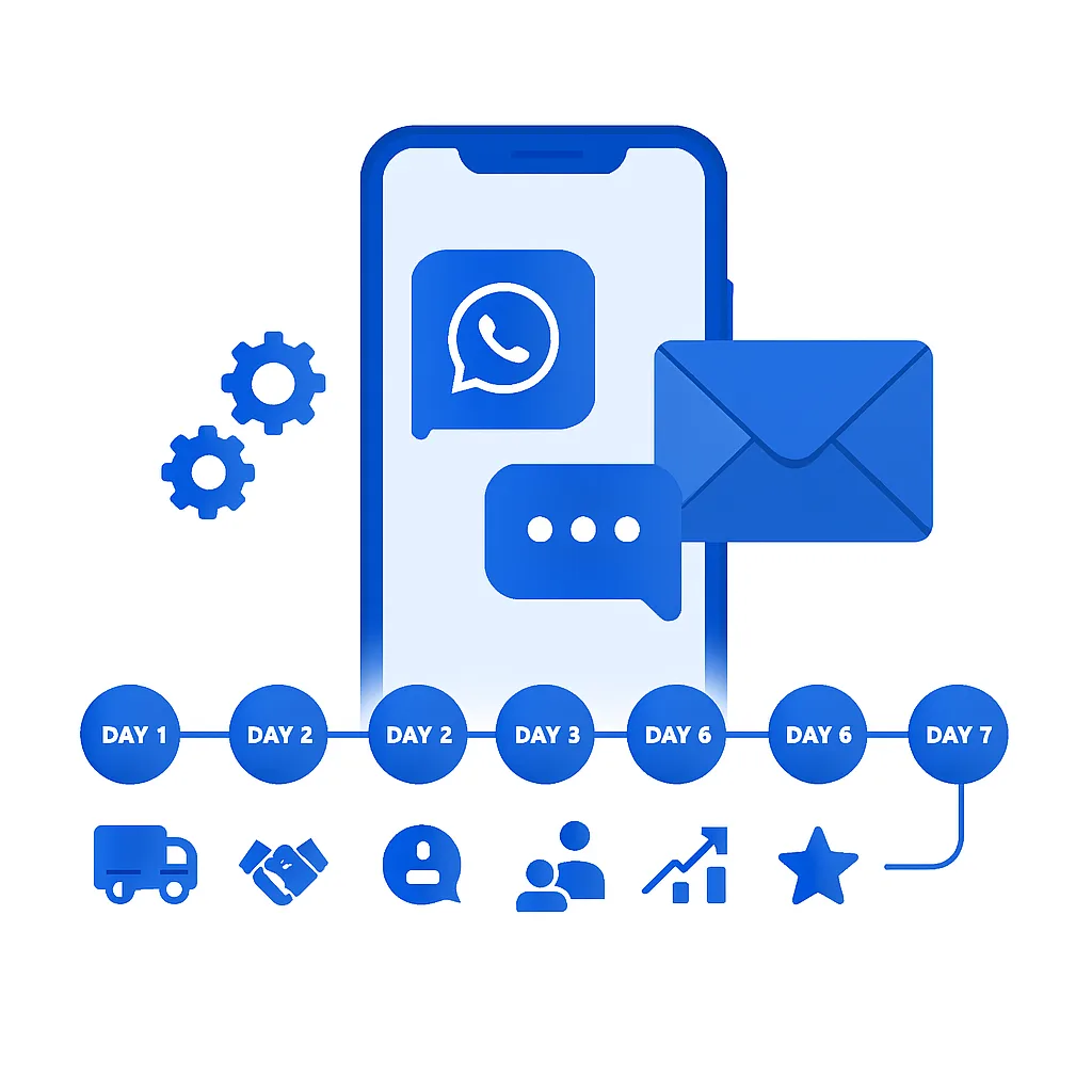 Automação Pós-Venda 7 Dias — WhatsApp + Email