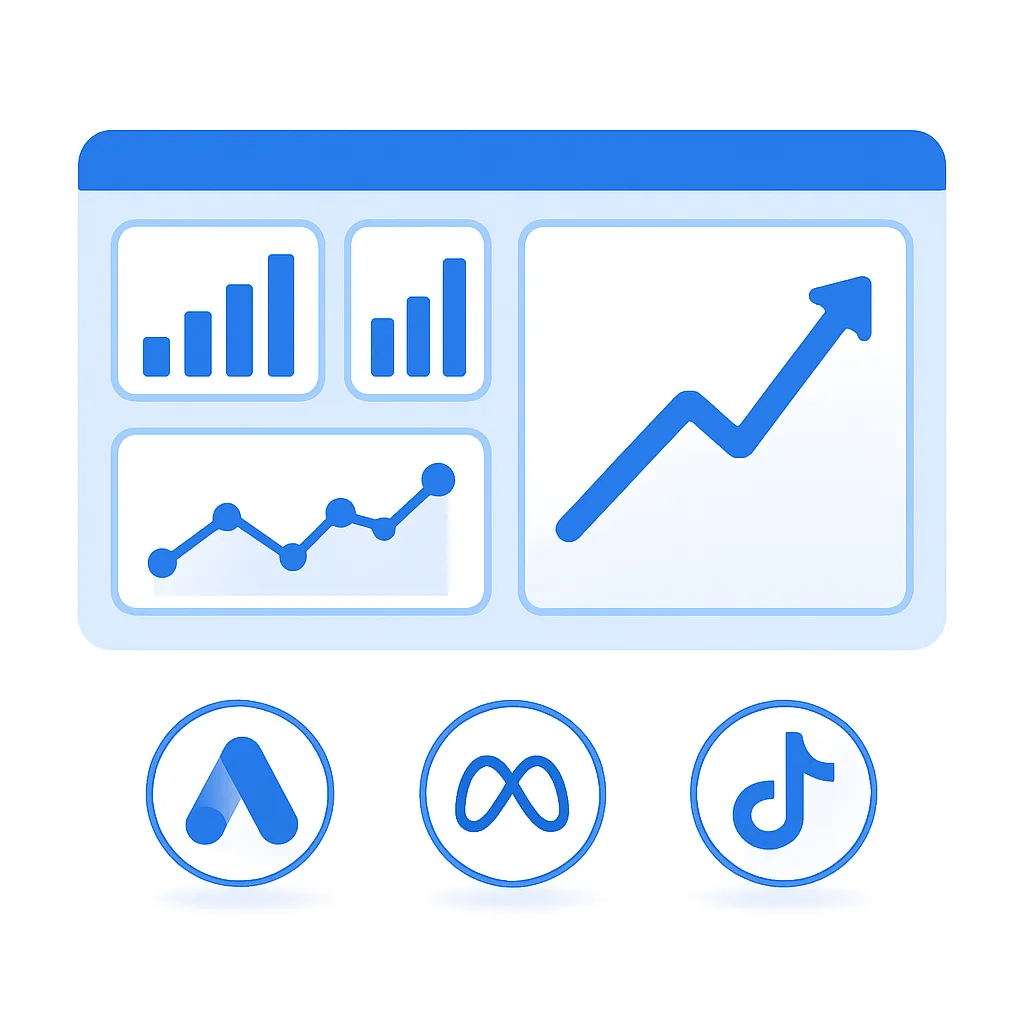 Pacote Mensal de Tráfego Pago — Google Ads, Meta Ads e TikTok Ads